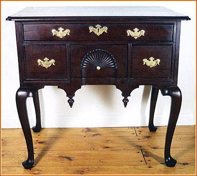 American Queen Anne Walnut Boston Lowboy